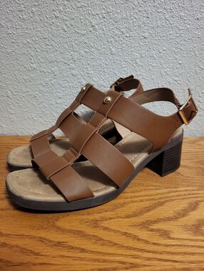 Maurices Brown Aly Fisherman Block Heel Sandals Size 8½M